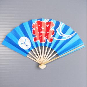 祭り 扇子 まつり 祭扇子 よさこい 盆踊り イベント 運動会 学芸会 お遊戯会 長さ27cm 青 祭 巴