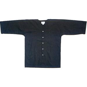 ダボシャツ 祭り メンズ レディース 鯉口シャツ 黒 天竺