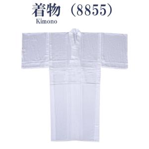 男物白無地アンサンブル(紗綾型) メンズ和服セ...の詳細画像2
