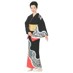 裾引き すそひき おひき 踊り 着物 舞踊 仕立て上がり 白地 銀箔 桜
