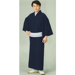 黒無地 着物 反物 キング幅 駒絽 夏用 メンズ レディース 洗える着物