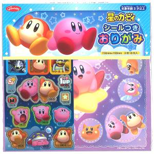 星のカービィー(Kirby)シール付きおりがみ（折り紙）(23-7331)｜kami-bungu