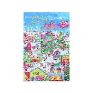 ミニサンタカード（クリスマスカード）GakkenStaifulマーケット(X16-014)｜kami-bungu