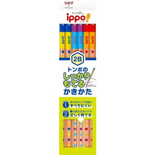 ノーキャラクター文具iippo(トンボ)しっかり持てるかきかた鉛筆(六角軸)ダース２Ｂ(かきかたえん...