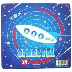 北星鉛筆<br>24色色鉛筆缶入（スペースパル）<br>（4972572001241）