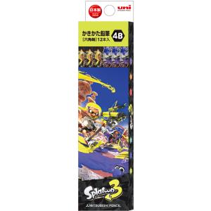 スプラトゥーン３[Splatoon3]（STS3）2023新学期鉛筆5641　6角　（4B）（かきかたえんぴつダース箱入）（K56414B）