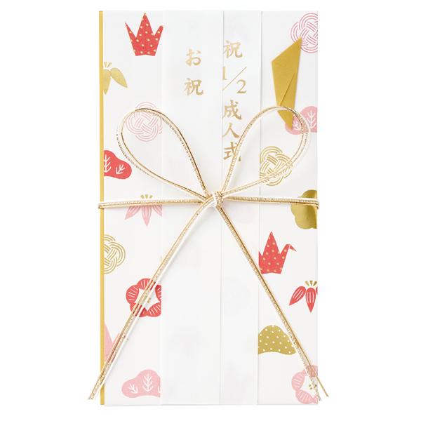 蝶結び金封マルアイご祝儀袋こどものお祝　赤（お祝・ご入学祝・ご入園祝・お誕生日祝・七五三お祝・祝1/...