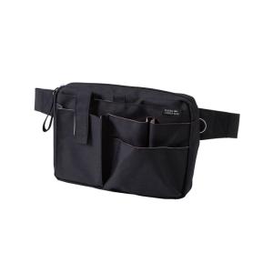 BunguApronBag（クツワ）大容量マチ付ファスナータイプ文具エプロンバッグ（BE020BK）