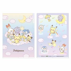 Pokemon（ポケモン） クリアファイル 3P A4 ポケピース柄