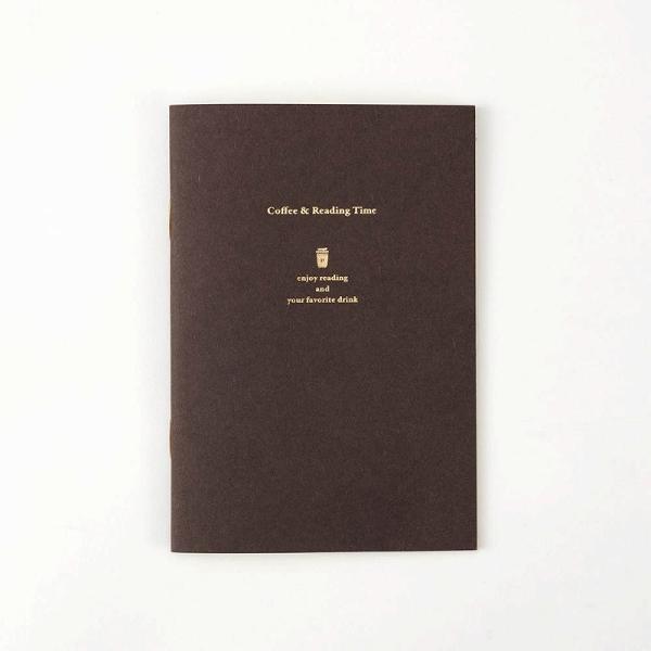 朝とコーヒーと読書ノート (ダイゴー）文庫本のブックカバーと一緒に挟める薄型読書記録帳 ティータイム...