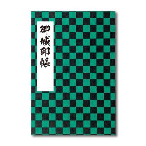 ポケット御朱印帳・友禅和紙・市松(緑)｜kami-kukan