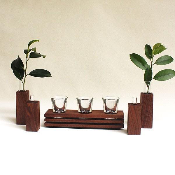 モダン神具　8点セットウォールナット　おしゃれでモダン神棚に最もマッチ