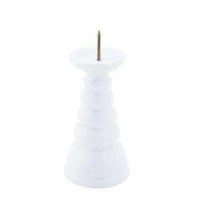 寺院仏具］ 中口火立(獅子付) 上磨 1尺8寸 【ローソク立】 : 仏壇