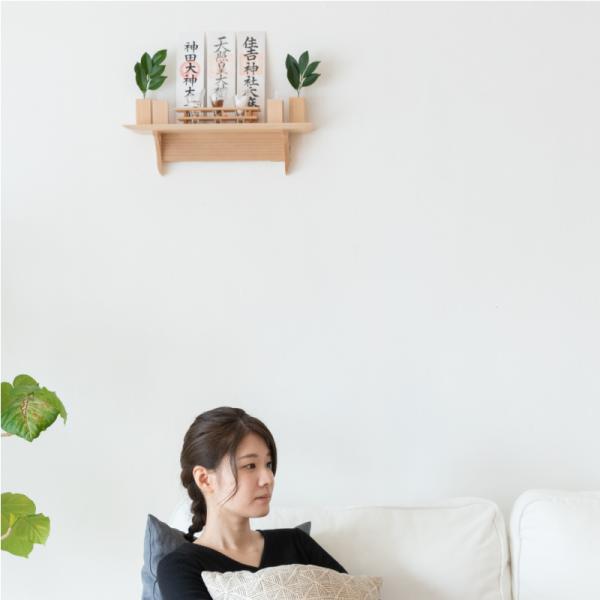 神棚 モダン 壁掛け 神棚セット おしゃれ Kaede モダン神具セット 賃貸 棚板 モダン神棚 メ...