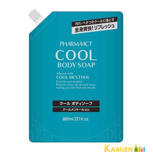 熊野油脂 ファーマアクト クールボディソープ 800ml 詰め替え【ドラッグストア】【ゆうパック対応...