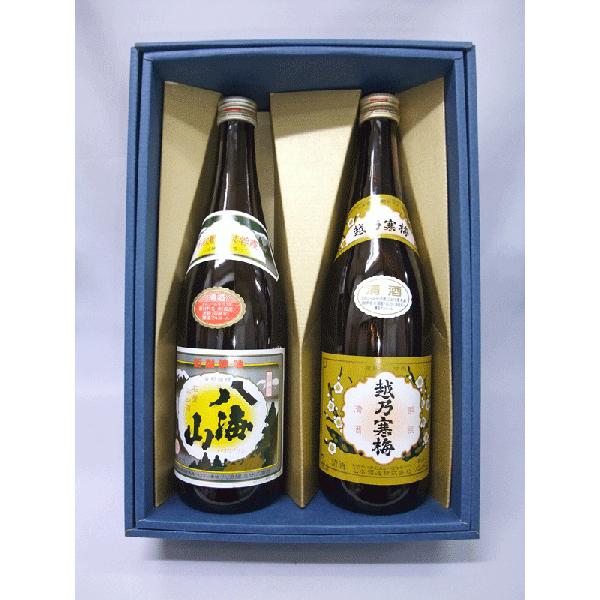 日本酒飲み比べセット（八海山 清酒（佳撰）、越乃寒梅 白ラベル）720ml×2本組（箱入）