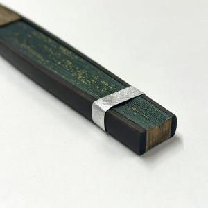 マツヨシ 534 紙扇子 紳士「地獄絵・緑(差...の詳細画像3