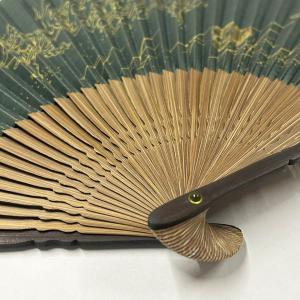 マツヨシ 534 紙扇子 紳士「地獄絵・緑(差...の詳細画像4