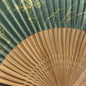 マツヨシ 534 紙扇子 紳士「地獄絵・緑(差...の詳細画像5