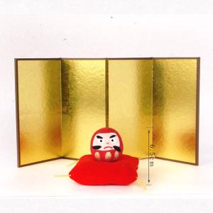 かみもん 四曲屏風 金無地 小 縦15×横30...の詳細画像4