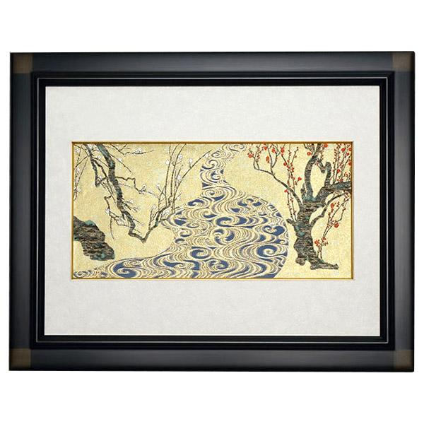 織よし 織物額「光琳紅白梅図」1枚 メーカー取寄品