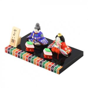 ひな人形 斉藤善月作 豆立雛 桜 立ち雛 雛人形 博多人形 伝統工芸士