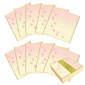 かみもん 姫色紙・豆色紙 鳥の子 106玉なし 水紫ぼかし 10枚セット 7.5