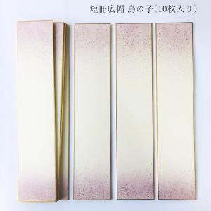 かみもん 唄用短冊色紙no.78 10枚(5色×2枚)入り 並巾 鳥の子紙 薄口