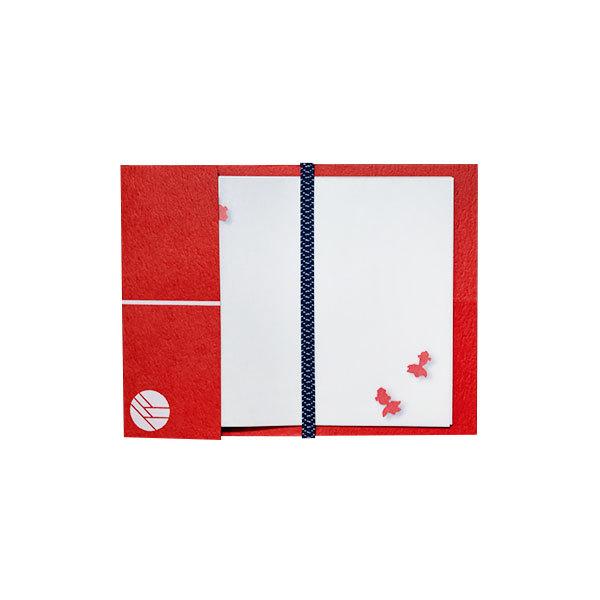 辻徳 tjt-p-001 MINI懐紙ケース「赤(金魚)」8×10.4(cm) ミニ懐紙15枚入り