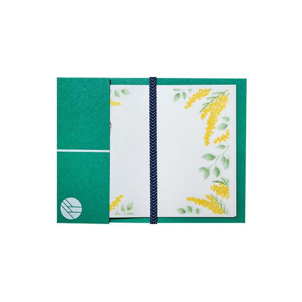 辻徳 tjt-p-003 MINI懐紙ケース「緑(ミモザ)」8×10.4(cm) ミニ懐紙15枚入り
