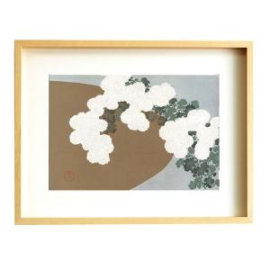 芸艸堂 木版画 加藤晃秀(大)「No10 出会い傘(額装)」加藤用額付き