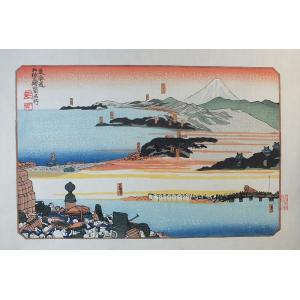 復刻木版 歌川国芳浮世絵『みかけはこわいがとんだいいひとだ』額装済