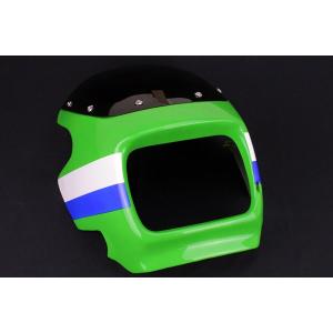 ZRX400 ビキニカウル 緑 01301 社外 中古 バイク 部品 MRA製スクリーン