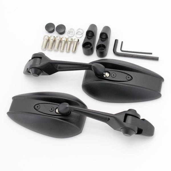 新品 アルミミラー左右セット 黒 ブラック レブル250 Z250 CB250R XMAX MT-2...