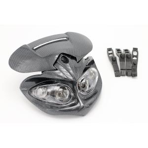 XR250 CRM250AR アチェルビスダイヤモンド風ヘッドライトカウル 黒