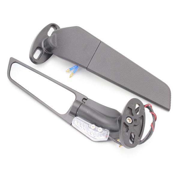 LEDウインカー付 エアロミラー ウイングミラー左右セット ブラック ステルス スリム CBR100...