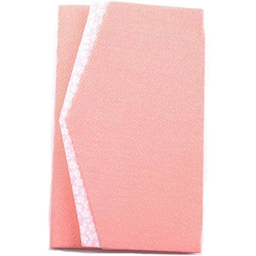 小花金封ふくさ 袱紗 日本製 慶弔両用 両開き 冠婚葬祭 (サーモン)