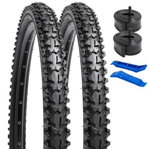 YunSCM 2本セット,24 1.95 タイヤ,24x1.95 53-507 自転車タイヤ * チ...