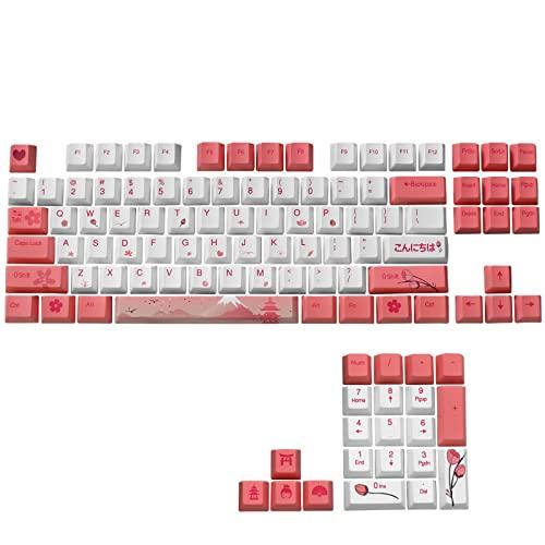 PBT キーキャップ 61/87/104キーキャップセット フル104キー スタンダード ANSI ...