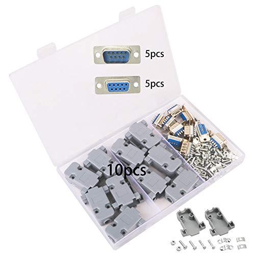 GTIWUNG DB9 9ピンメスコネクタ RS232 DB9ポート 変換コネクタ D-SUBコネク...