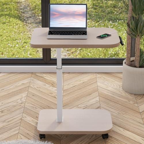 Radlove パソコンデスク 昇降式 サイドテーブル 電動昇降式 デスク 幅71CM*奥行46CM...