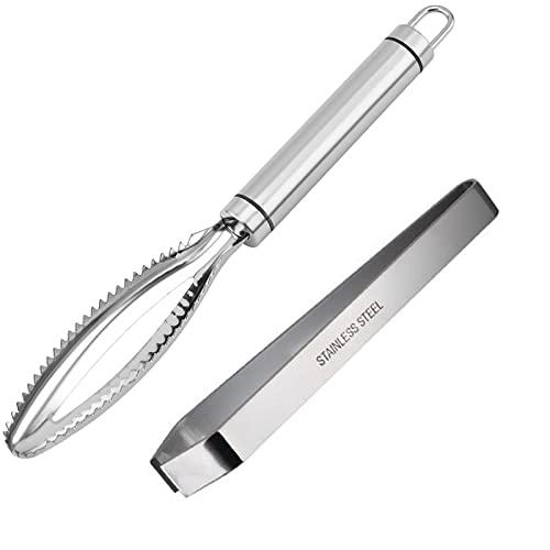 2個セット 魚の鱗除去器 鱗取りうろこ取り 毛抜き 鱗発散防止 キッチンツール 骨抜き 魚 魚の鱗と...