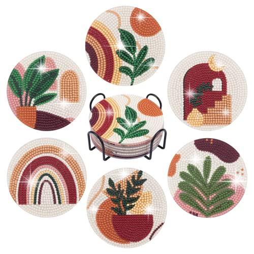 [TEMLUM] ダイヤモンドアート コースター キット ダイアモンドビーズ絵画キット DIY・手作...