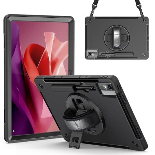 ZenRich for Lenovo Tab P12 ケース 耐衝撃 * ペン収納 * 360*回転...