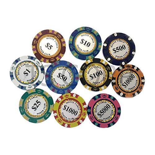 [TS.CORP] モンテカルロ 13.5g ポーカーチップ カジノチップ 10種類 (10枚セット...