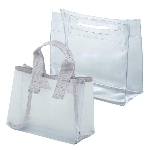 Basic Standard 温泉バッグ オシャレ スパバッグ 3WAY 2重構造 メッシュ ＆ ビ...