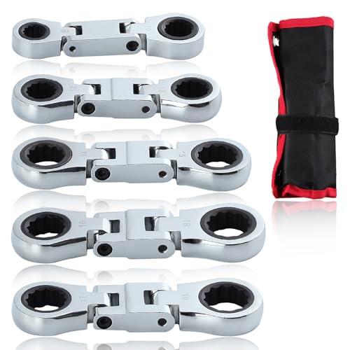 SPEEDWOX 両首振ラチェットめがねレンチセット 首振りラチェットセット ラチェットレンチ 首振...