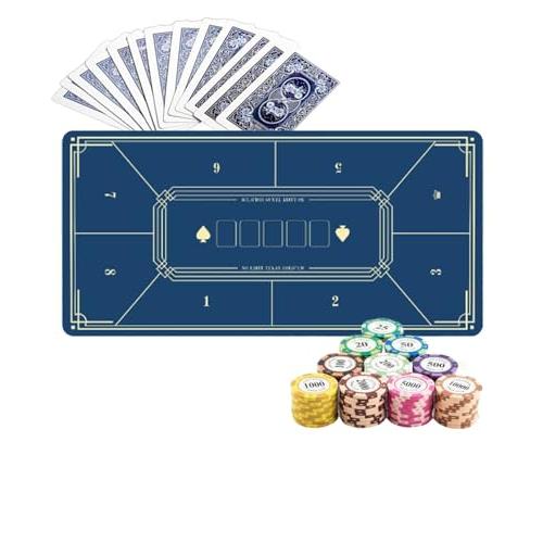 S.fields.inc ポーカーマット 8人用 ポーカーテーブル プレイマット 樹脂マット ゴム ...