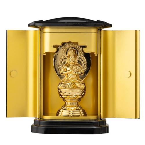 仏像 大日如来(純金メッキ) PC厨子入り 仏師：渡辺景秋 原型＿ 未・申年生まれ 干支 十二支 守...