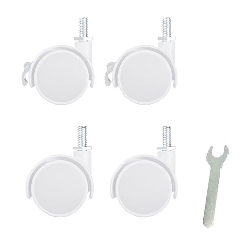 DEWEL キャスター M6 ネジ式キャスター ストッパー付き 50径 360度回転 静音 取替えキ...